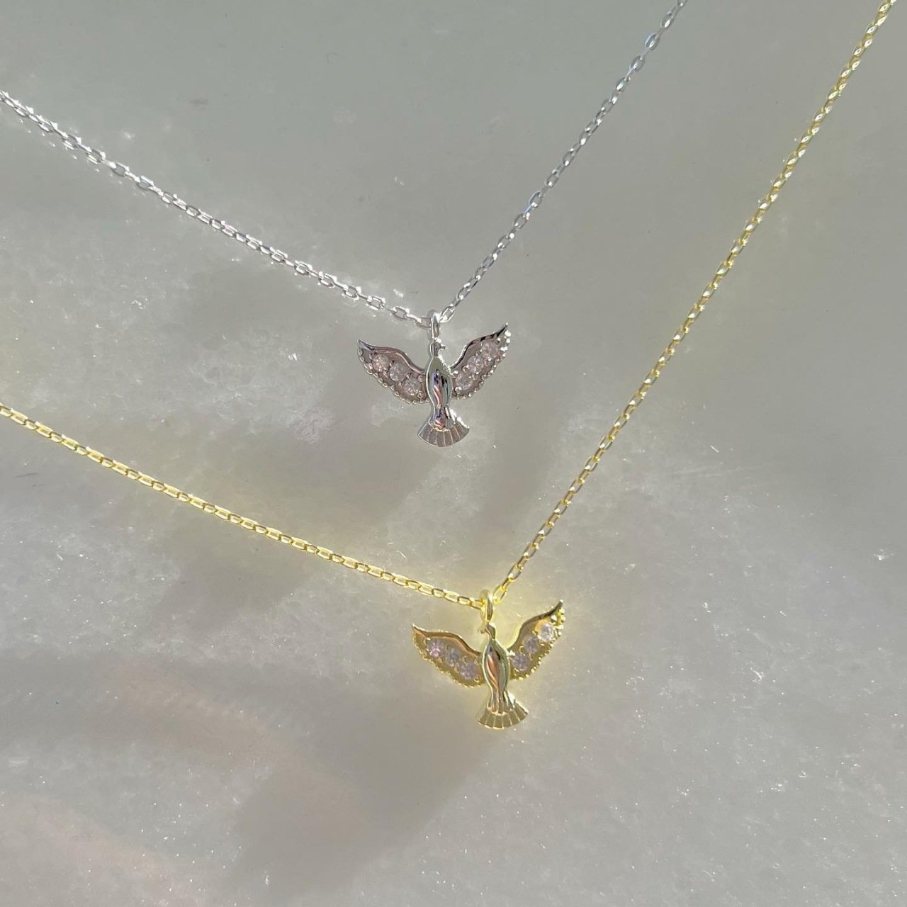 925 Ayar Gümüş Minimal Anka Kuşu Kolye