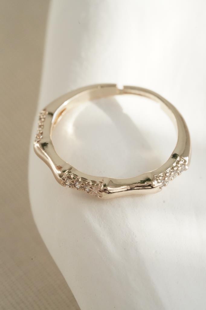 Ayarlanabilir Zarif Kıvrımlı Yüzük