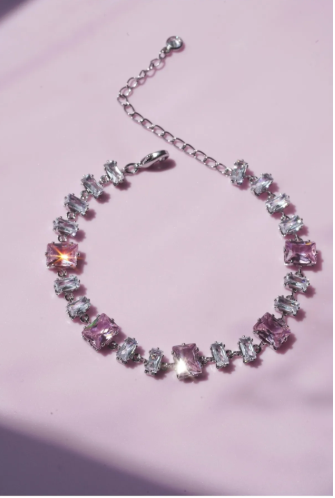 Beyaz Pembe Su Yolu Bileklik