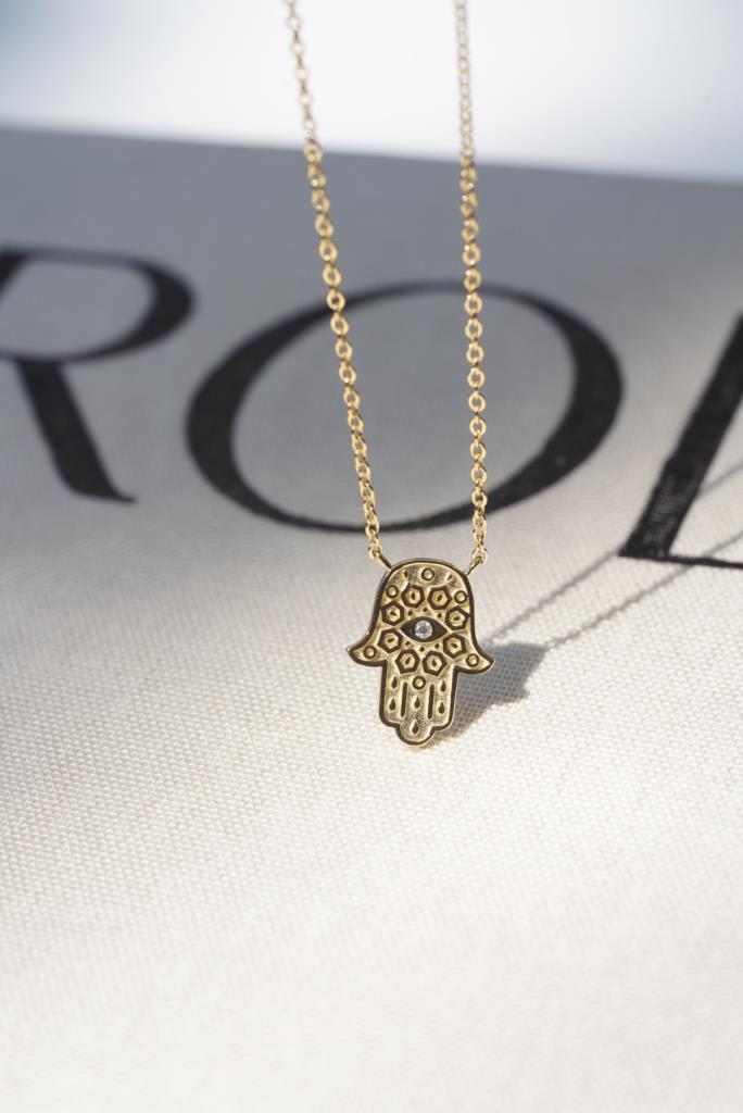 Hamsa Kolye - 925 Ayar Gümüş