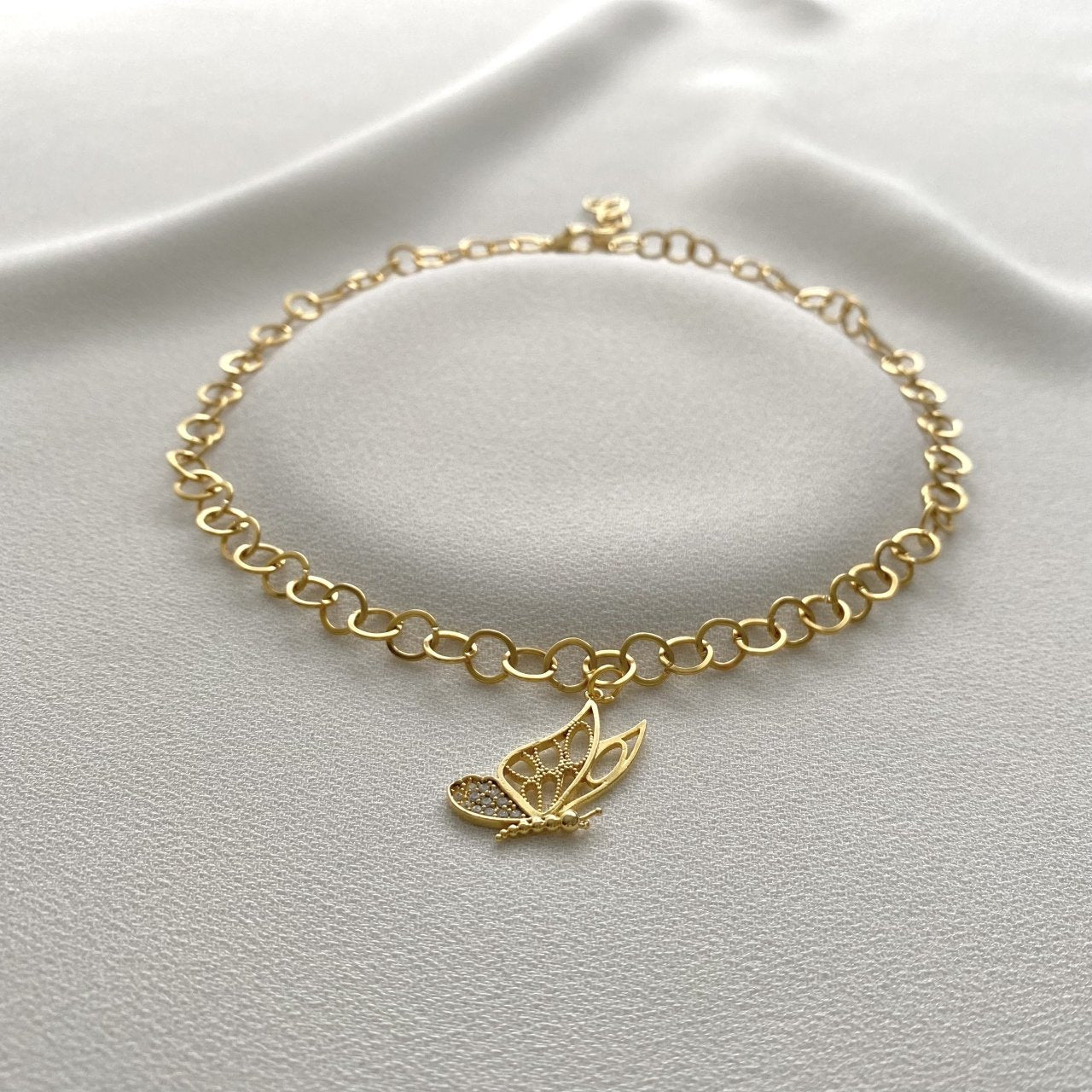 Kelebek Choker Kolye