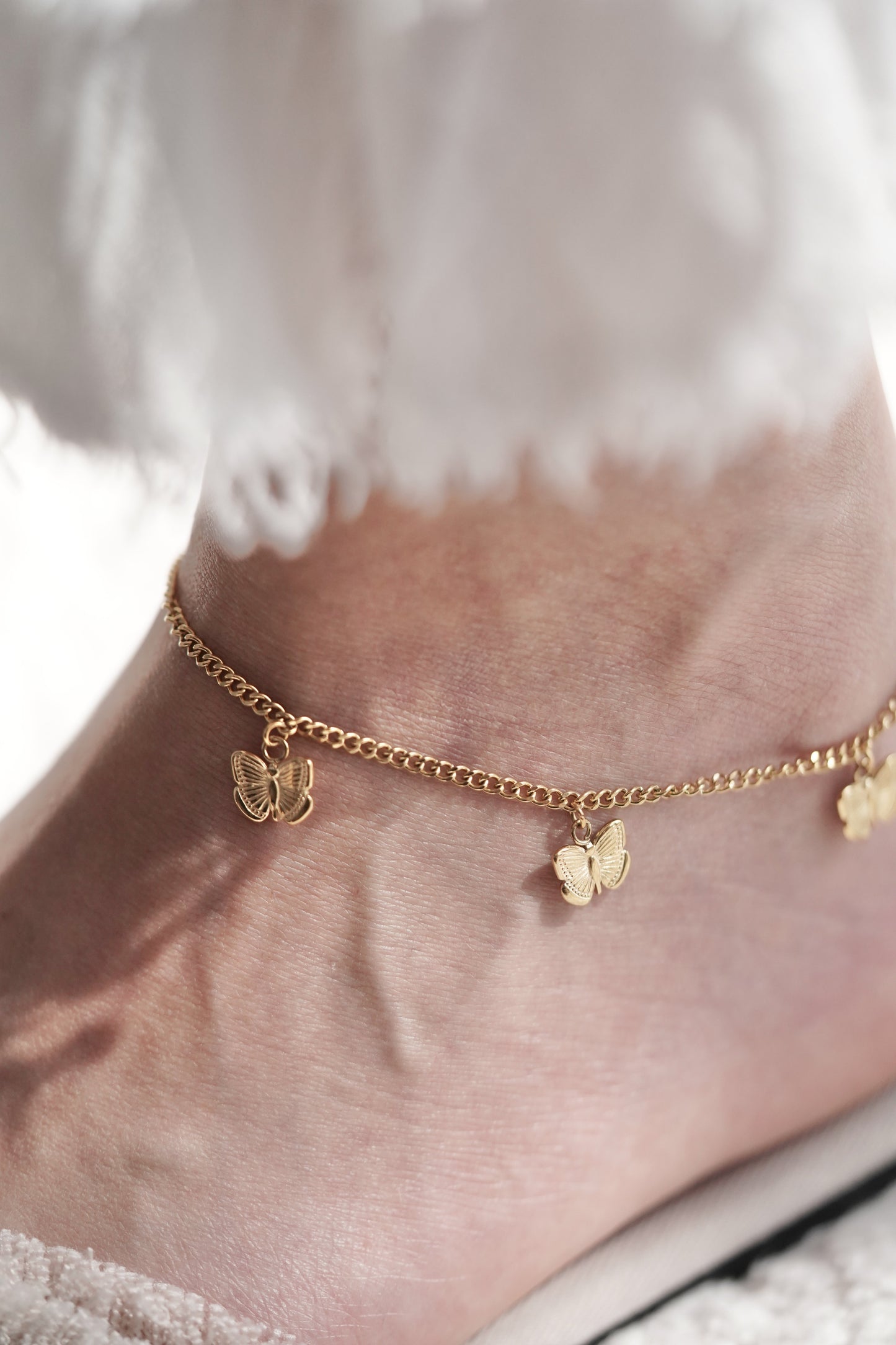 Kelebekli Charm Halhal-Çelik