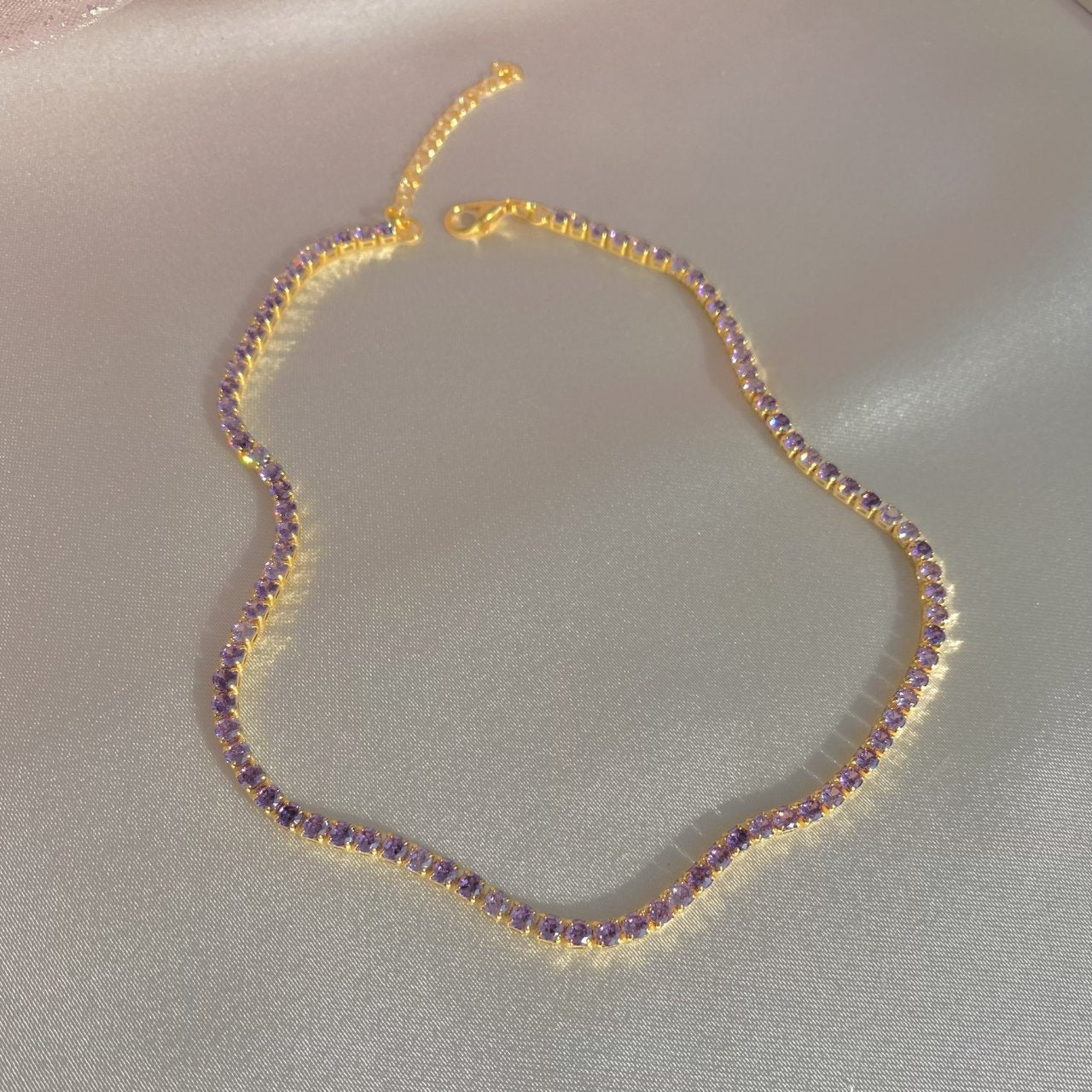Lila Su Yolu Choker Kolye