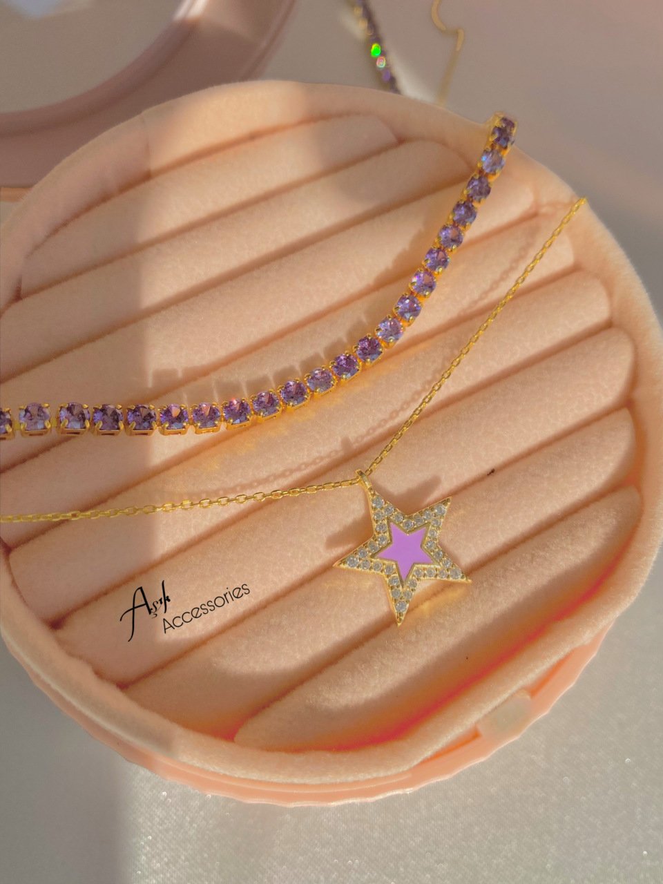 Lila Su Yolu Choker Kolye