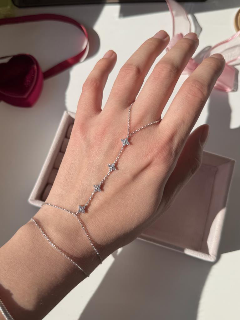 Minimal Taşlı Daisy Şahmeran - 925 Ayar Gümüş