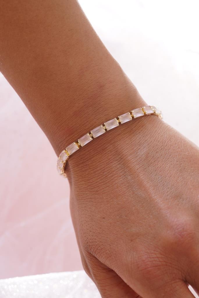 Paslanmaz Çelik Pastel Pembe Su Yolu Bileklik