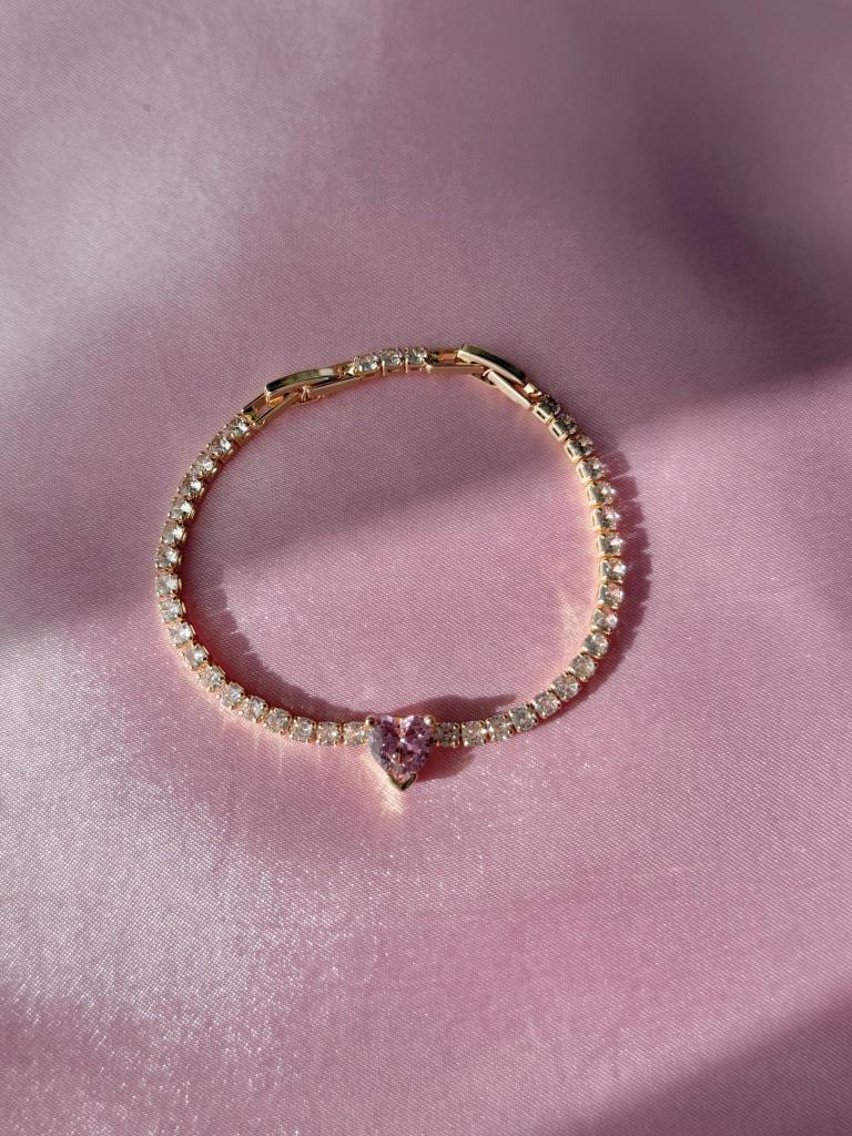 Pembe Kalpli Su Yolu Bileklik