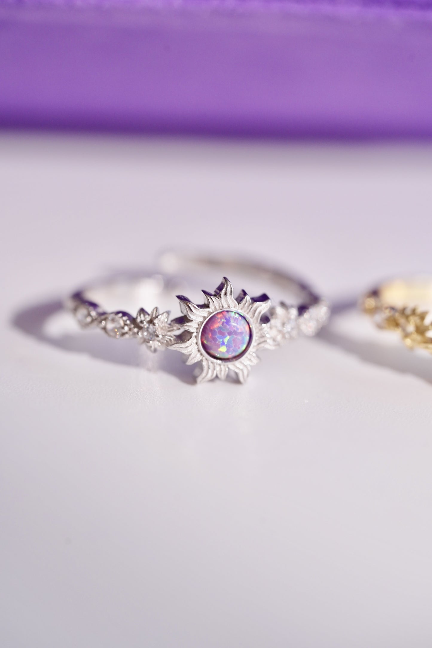 Rapunzel Sun Opal Yüzük - 925 Ayar Gümüş