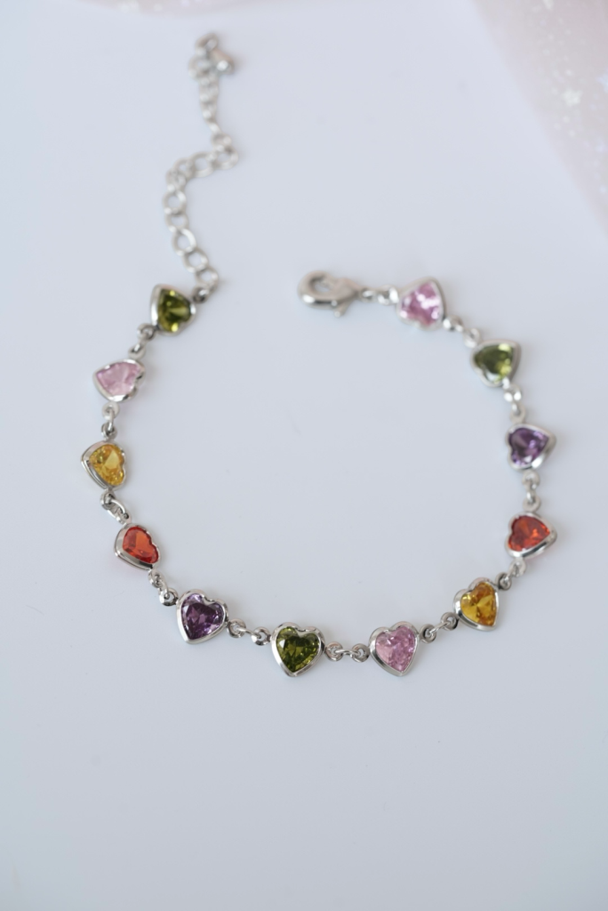 Renkli Kalpli Bileklik