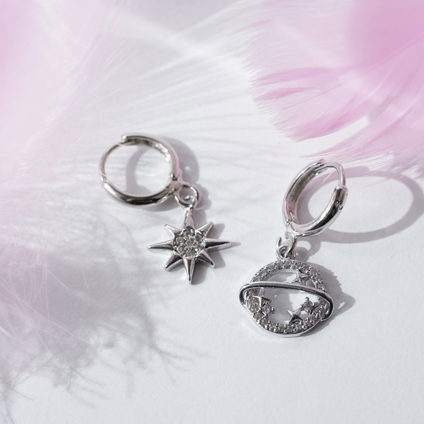 Satürn Kutup Yıldızı Küpe