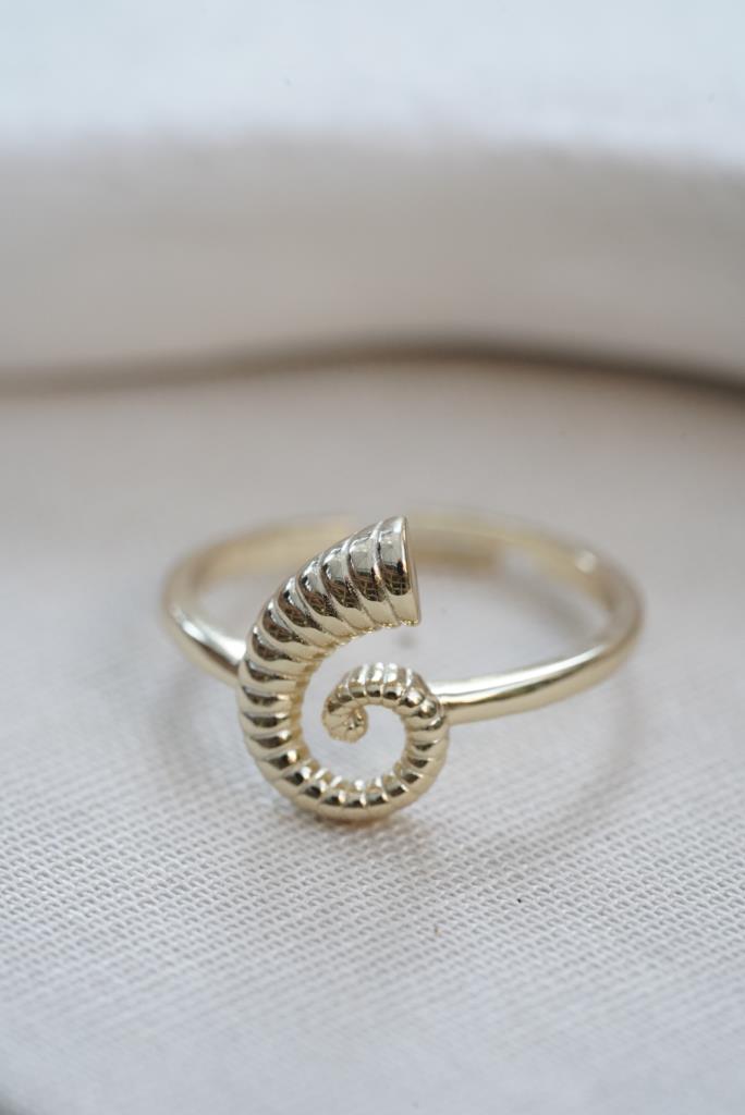 Spiral Deniz Kabuğu Yüzük - 925 Ayar Gümüş