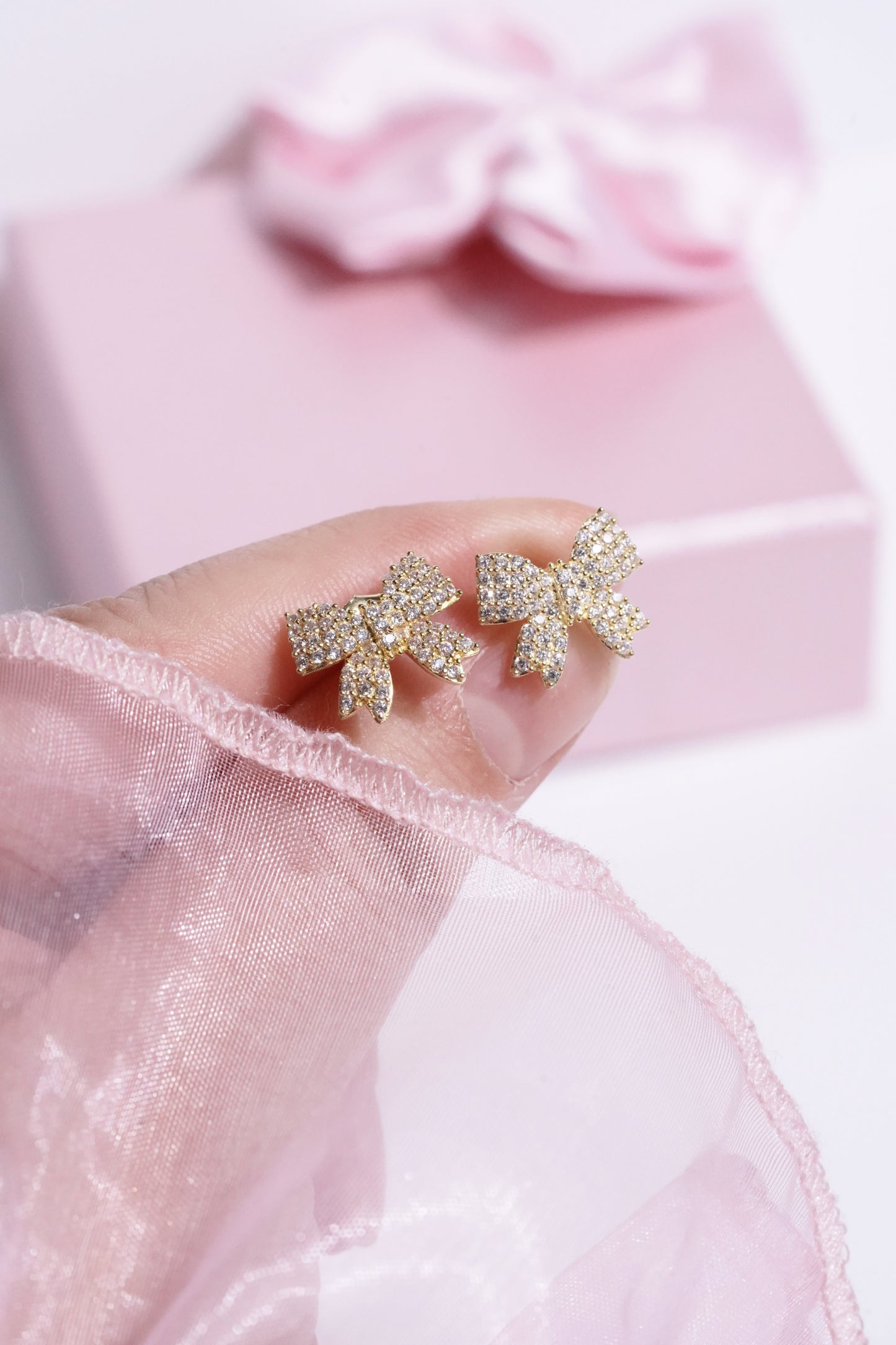 Taşlı Kurdele Küpe - 925 Ayar Gümüş