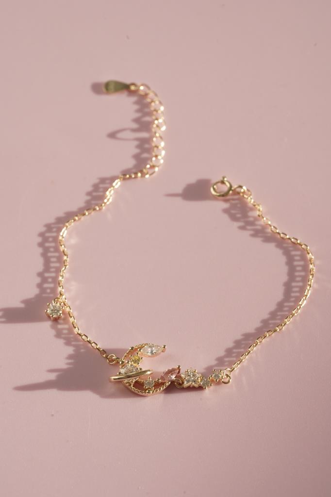 Ay-Saturn Bileklik-925 Ayar Gümüş