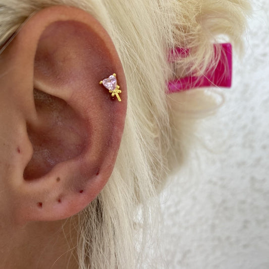 925 Ayar Gümüş Sugar Piercing (Tragus uyumlu)