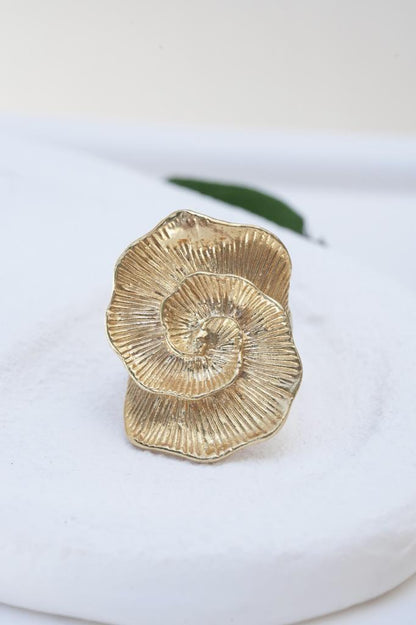 Ayarlanabilir Spiral Çiçek Yüzük