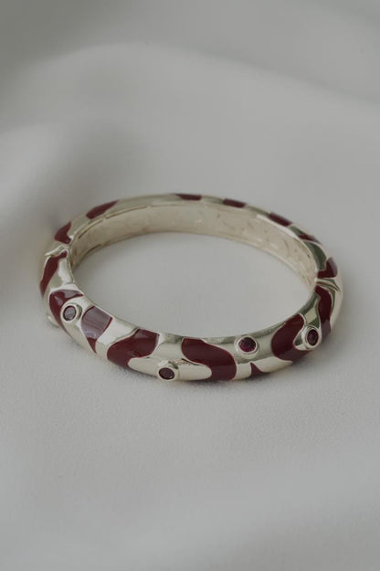 Bordo Vintage Kelepçe Bileklik-VIP