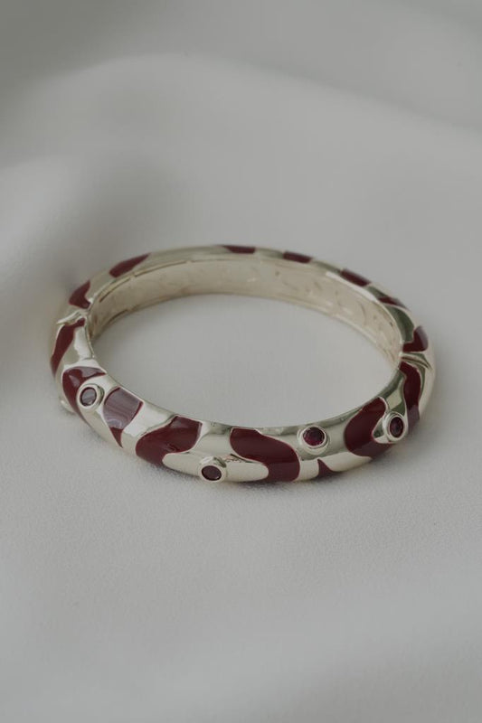 Bordo Vintage Kelepçe Bileklik-VIP