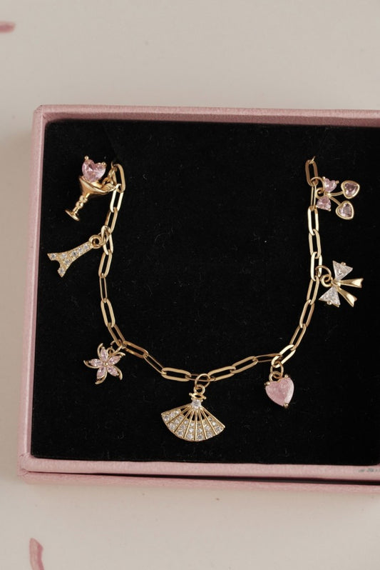 Çelik Romantik Charm Detaylı Kolye