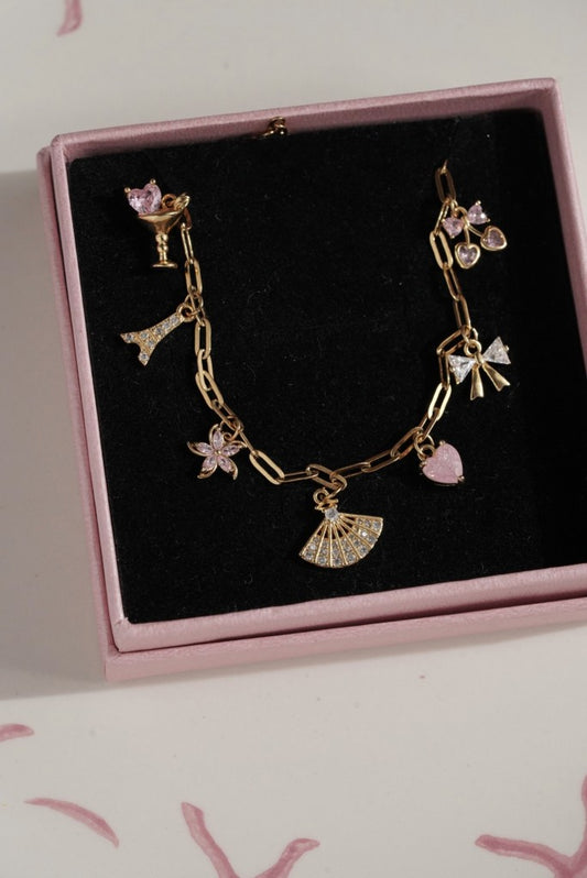 Çelik Romantik Charm Detaylı Kolye