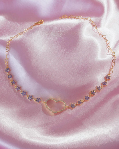 Diamond Heart Choker Kolye