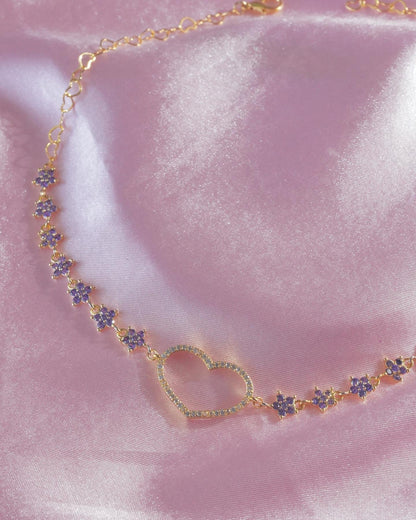 Diamond Heart Choker Kolye