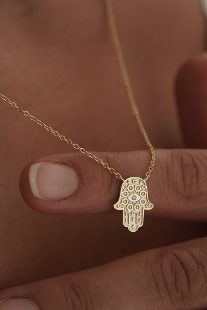 Hamsa Kolye - 925 Ayar Gümüş