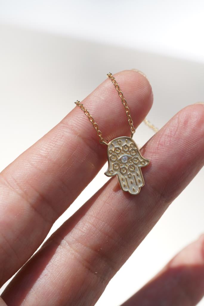 Hamsa Kolye - 925 Ayar Gümüş