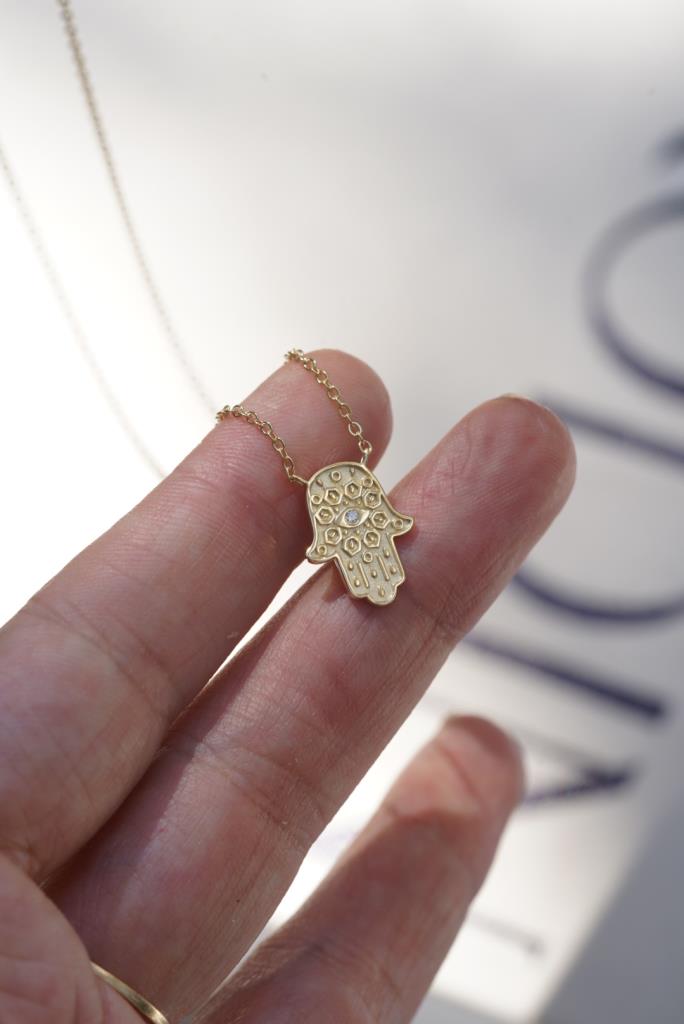 Hamsa Kolye - 925 Ayar Gümüş