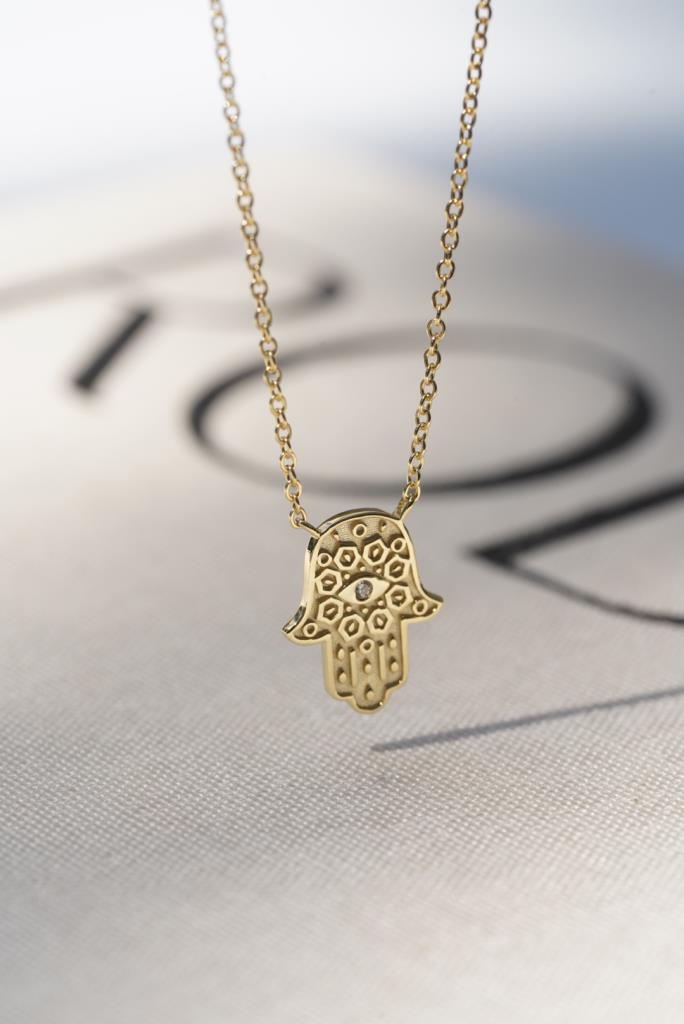 Hamsa Kolye - 925 Ayar Gümüş