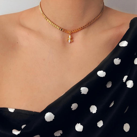 Fransız Zambağı Choker Kolye