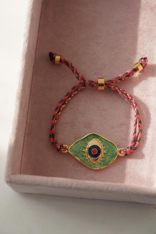 Pembe İpli Göz Vintage Bileklik