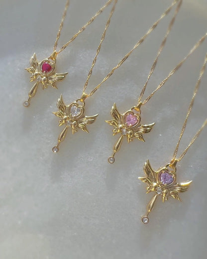 Sailor Moon Usagi Magic Heart Wand  Necklace