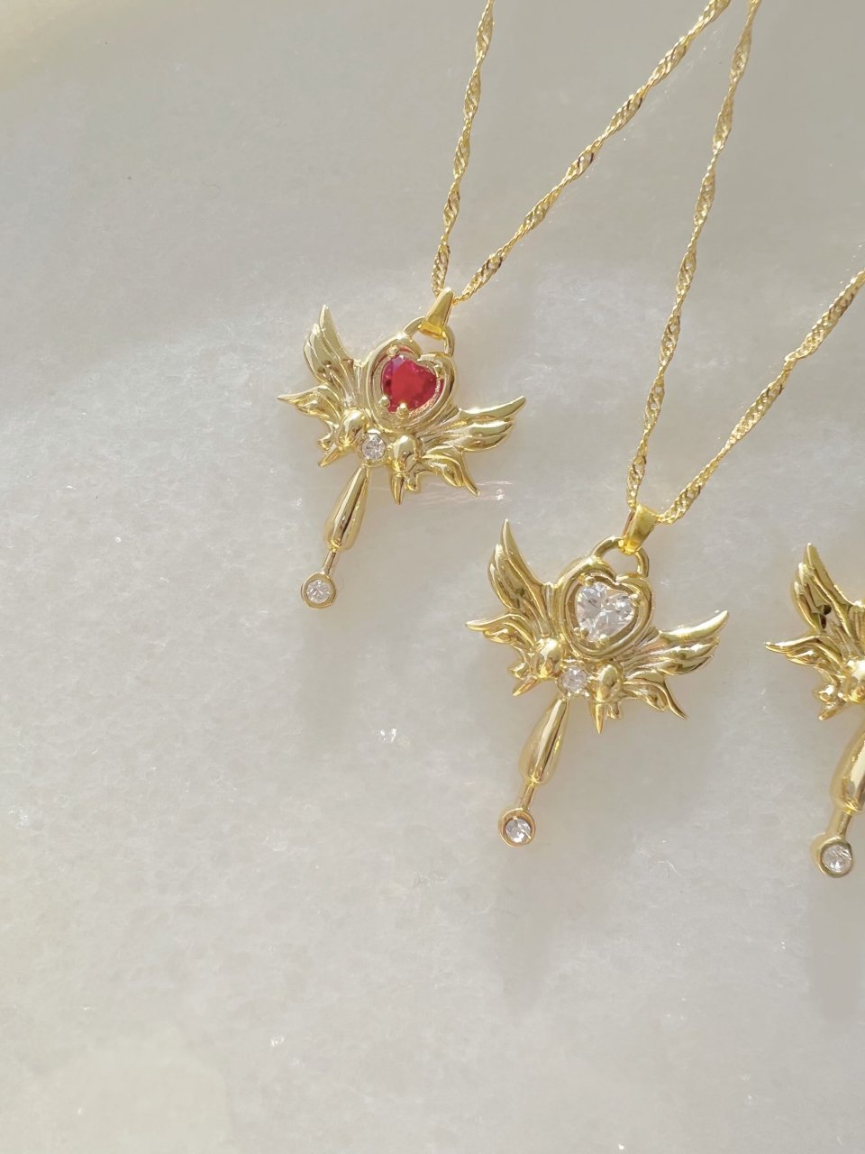 Sailor Moon Usagi Magic Heart Wand  Necklace