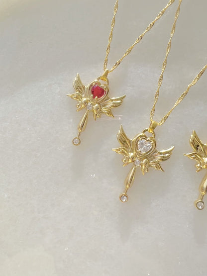 Sailor Moon Usagi Magic Heart Wand  Necklace