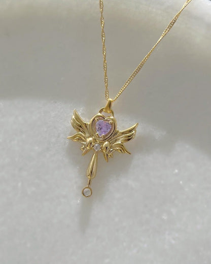 Sailor Moon Usagi Magic Heart Wand  Necklace