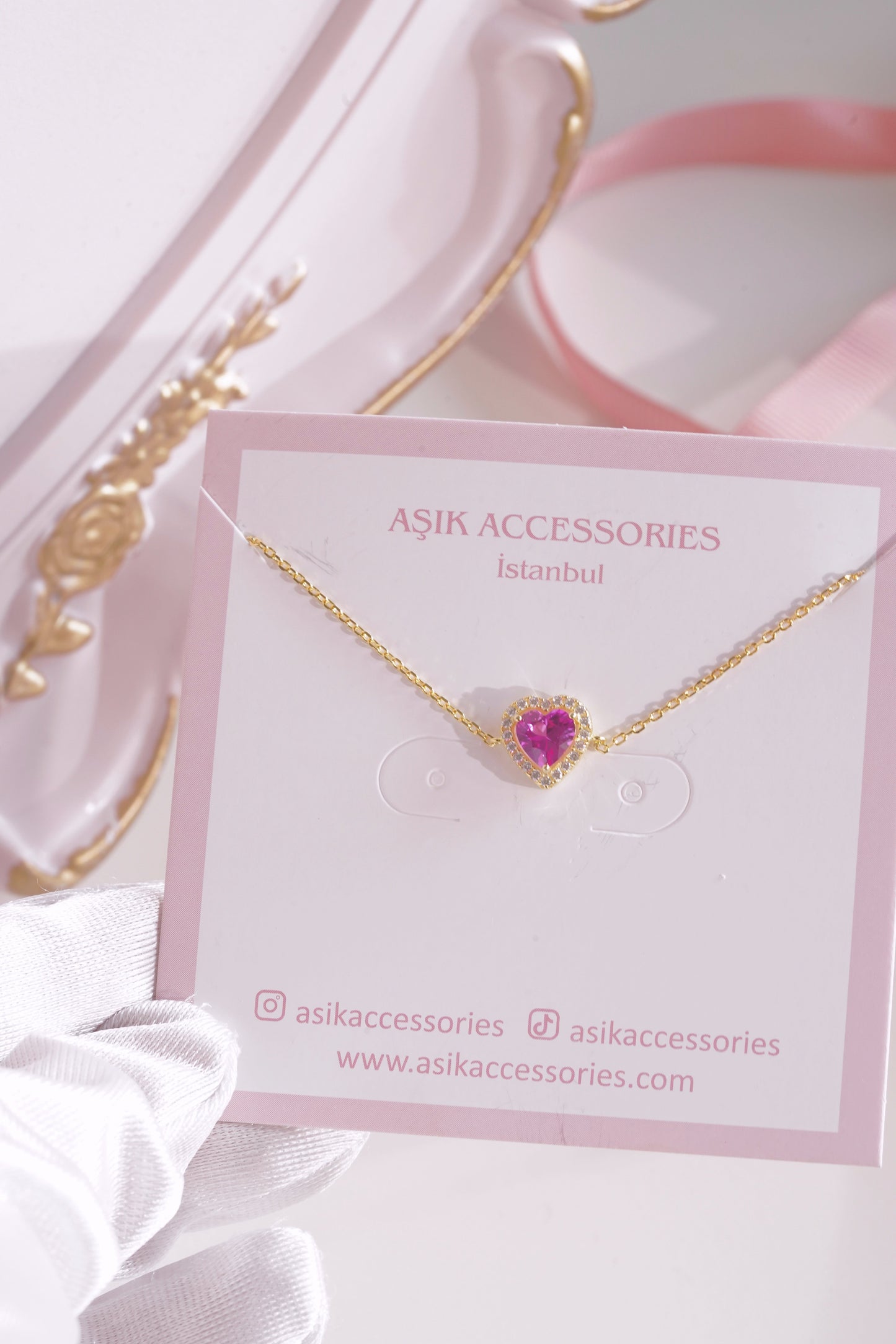 Sakura Kolye Bileklik Seti-925 Ayar Gümüş