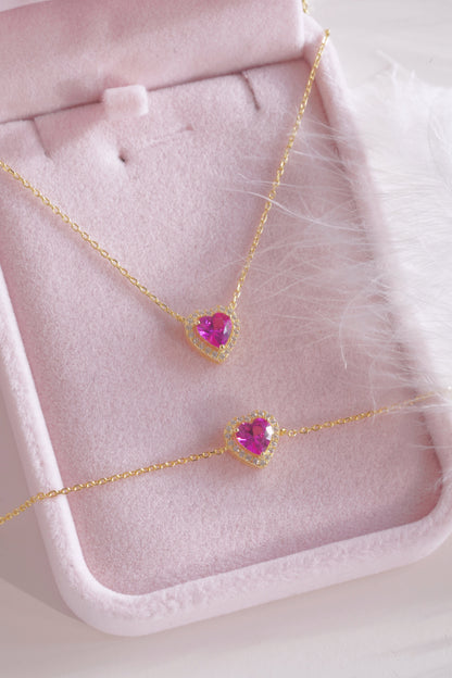 Sakura Kolye Bileklik Seti-925 Ayar Gümüş