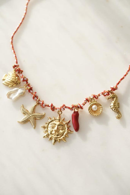 Kırmızı İpli Summer Charm Kolye