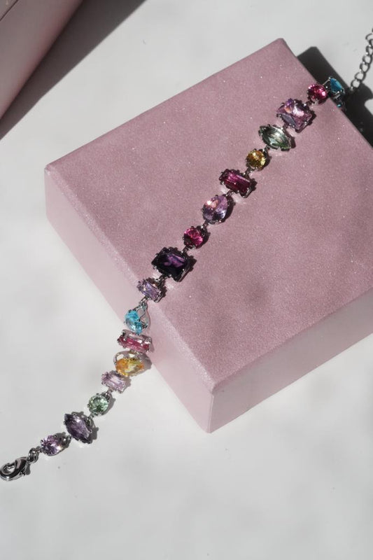 Mixed Gem Renkli Taşlı Kolye