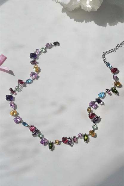 Mixed Gem Renkli Taşlı Kolye