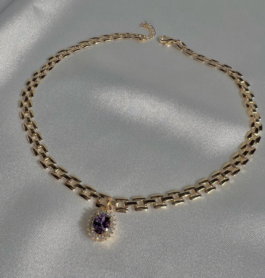 Violet Choker Kolye